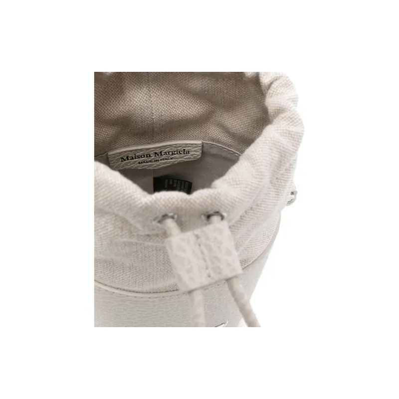 Maison Margiela Calfskin & Brass With Cotton & Polyester Bucket Bag, Shoulder Bag, Crossbody Bag Women's Ecru-2