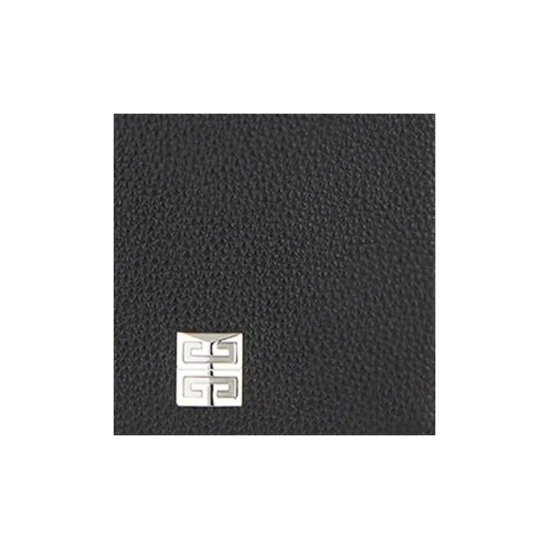 GIVENCHY Grained Calfskin Crossbody Wallet Card Holder Men's Black-3