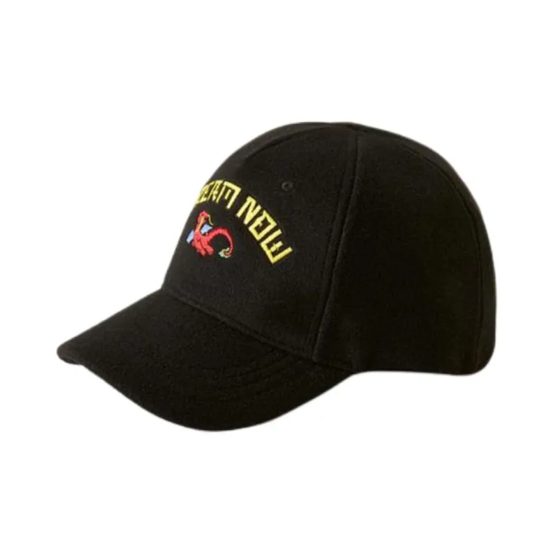 ZARA Polyester Cotton Baseball Caps Kids' Black-0