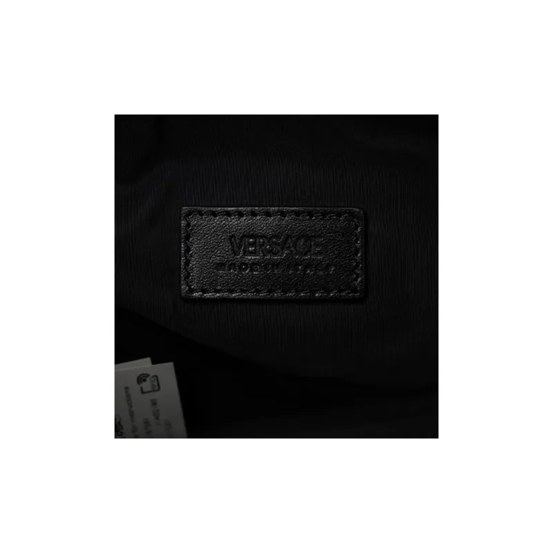 VERSACE Nylon Sling Bag Fanny Pack Men's Black-7