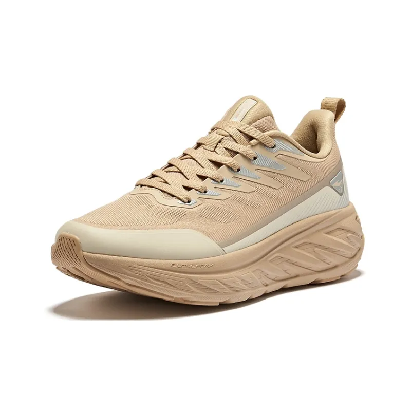 Erke Durable Breathable Low Top Running Shoes Men's Oat Warm Linen-2