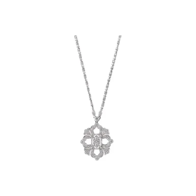 BUCCELLATI 18K White Gold Diamonds Pendants Women's Silver-0