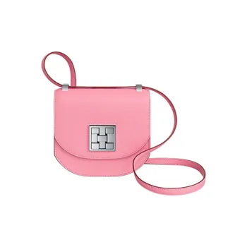 HERMES Mosaique Epsom Calfskin Shoulder Bag, Crossbody Bag Women's 1Q Rose Confetti Milkshake Pink