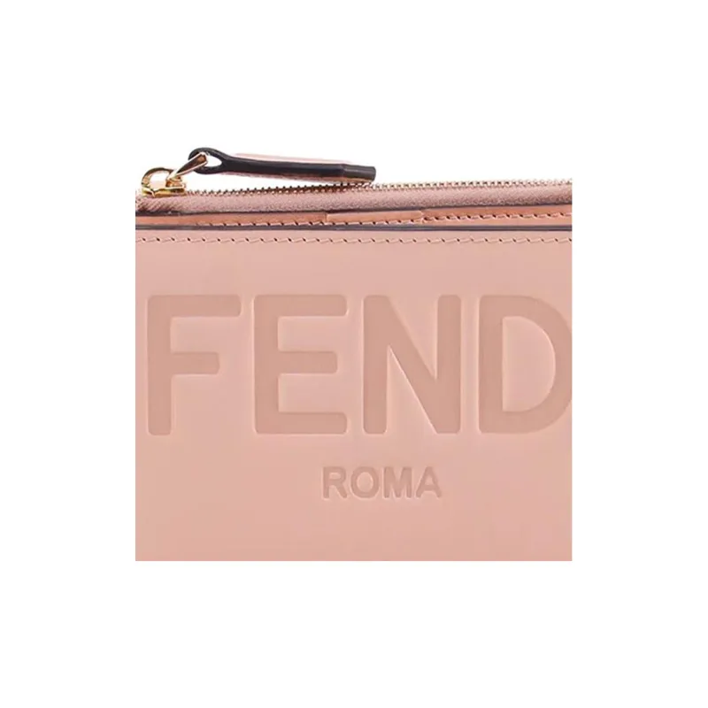 FENDI Leather Wallet Women's Pink-3