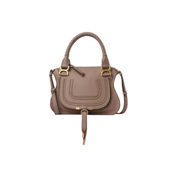 Chloe Marcie Grain Calfskin Shoulder Bag, Crossbody Bag, Handbag Trumpets Women's Rose Pink