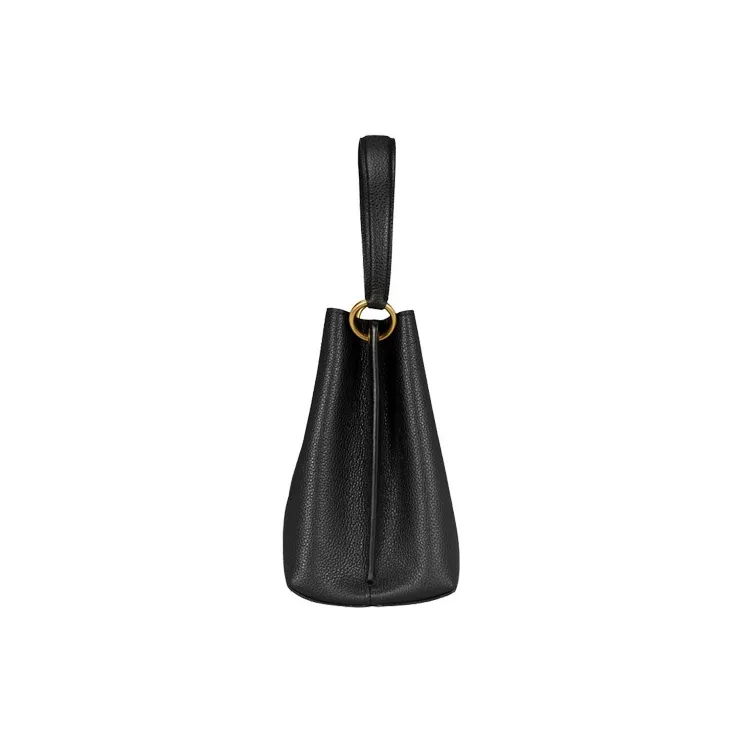 COACH Charlie Leather Bucket Bag Handbag Crossbody Bag Shoulder Bag Women's Black-2