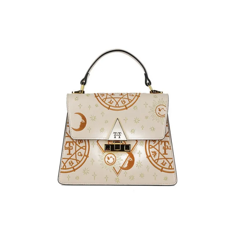 TTaG．baG PU Handbag Regular Women's Black/Ecru-5