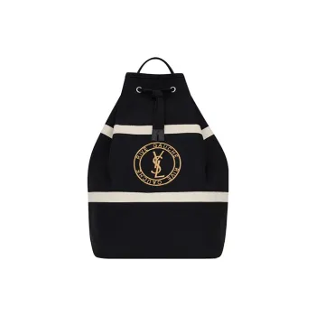 SAINT LAURENT Cotton Handbag, Shoulder Bag Men's Black