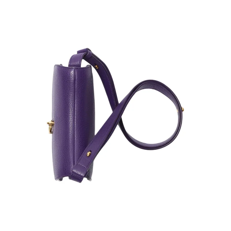 Burberry Rocking Horse Calfskin Crossbody Bag Shoulder Bag Women's Ribbon Purple-3