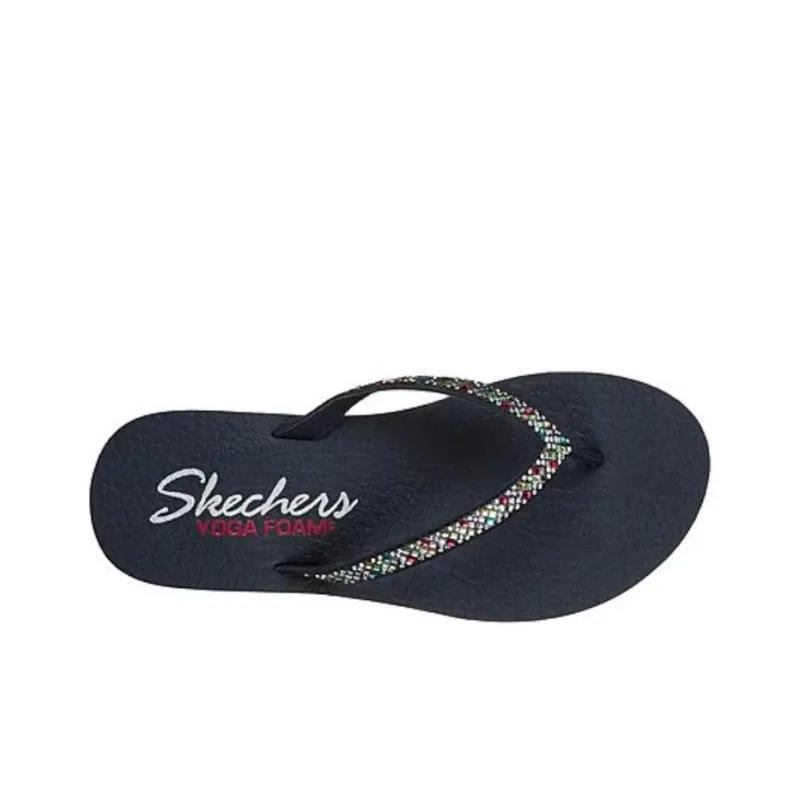 Skechers Meditation Flip Flops Women's Black-5