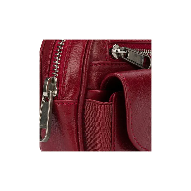 GUCCI Leather Shoulder Bag Crossbody Bag Sling Bag Fanny Pack Mini Women's Red-3