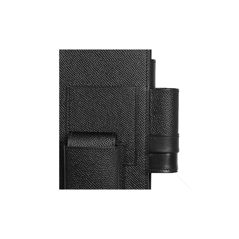 HERMES Hermèsway Epsom Swift With Box Calfskin Cell Phone Pouch Women's Black-5