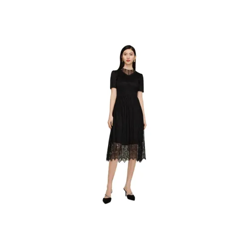 JZ. ANNAKRO Short-Sleeved Dresses Women's Plain Black