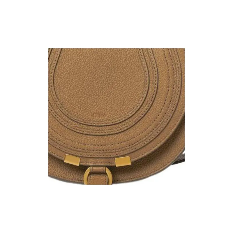 Chloe Marcie Calfskin Saddle Bag, Crossbody Bag Trumpets Women's Pottery Brown-5