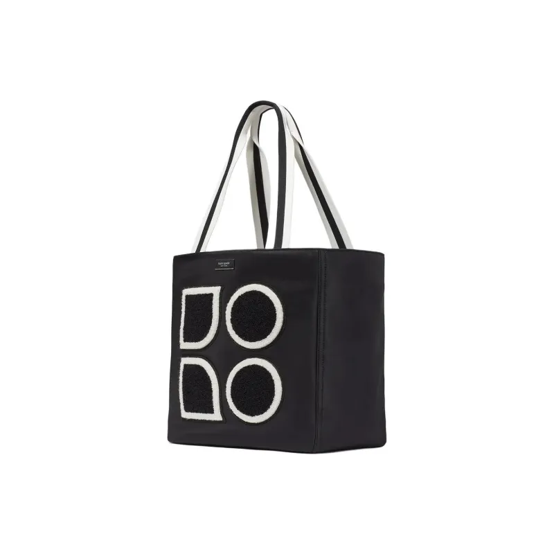 Kate Spade Plush Tote Bag Shopping Bag Handbag Shoulder Bag Large Size Women's Black-1