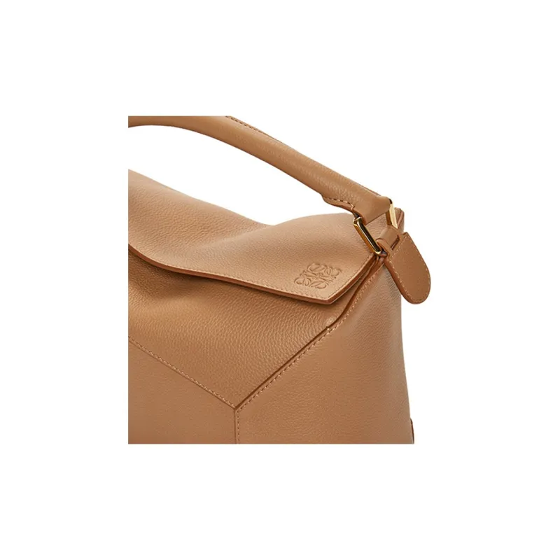 LOEWE Puzzle Soft Grain Calfskin Puzzle Bag, Shoulder Bag, Crossbody Bag, Handbag Regular Women's Caramel-5