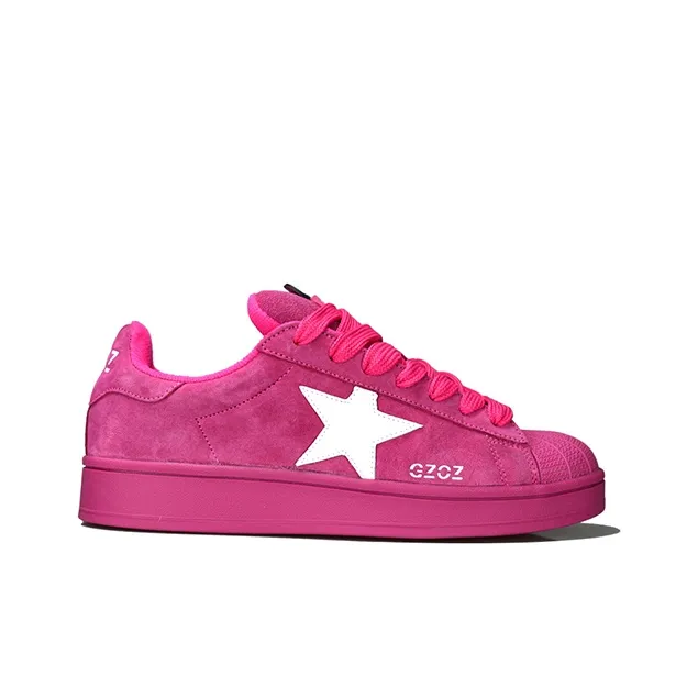 GZOZ Anti Slip And Wear Resistant Breathable Low Top Skateboard Shoes Unisex Rose Red-4