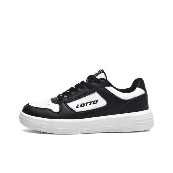 LOTTO Slip Resistant Cushioning Wear Resistant Low Top Skateboard Shoes Men's White Black