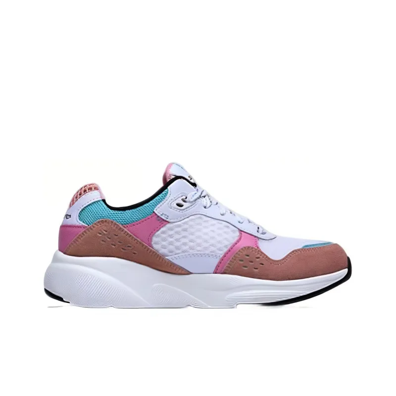 Skechers Meridian Cushioning Anti-Slip And Wear-Resistant Low-Top Casual Shoes Women's White Pink Blue-1