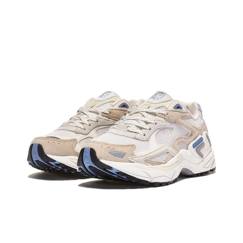FILA Catapult Cushioned Slip-Resistant Low-Top Chunky Sneakers Unisex White Brown Blue Korean Style-2