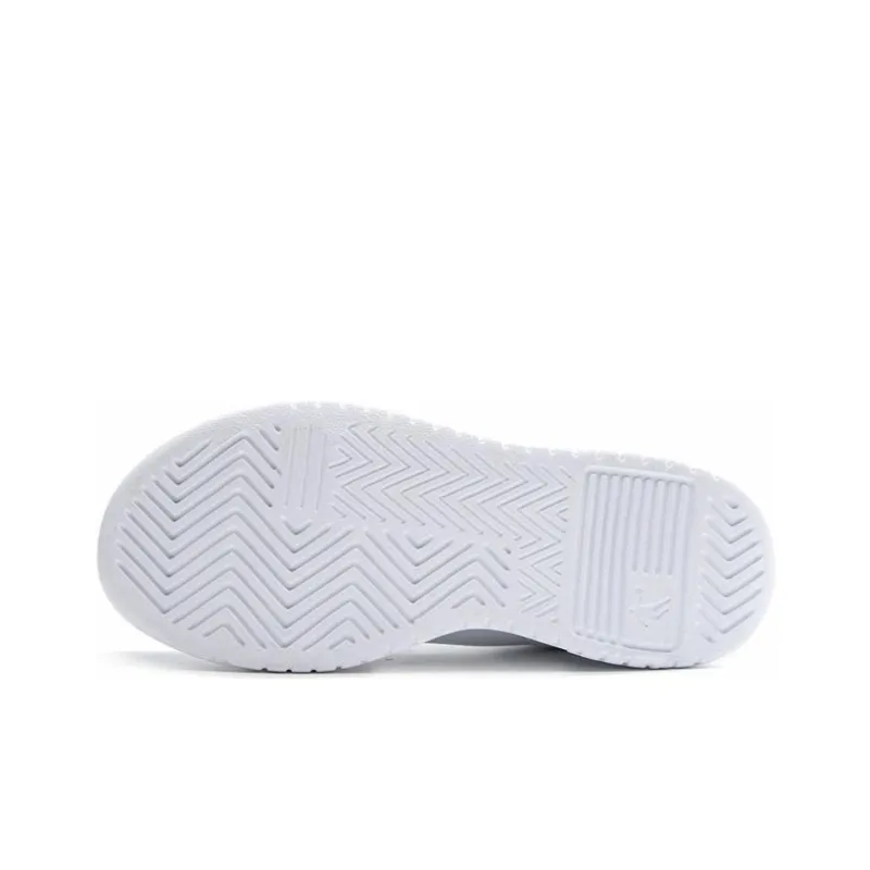 QIAODAN Abrasion Resistant High Top Skateboard Shoes Women's White-4
