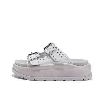 Junjali Slide Slippers Women's Light Coffee Polished