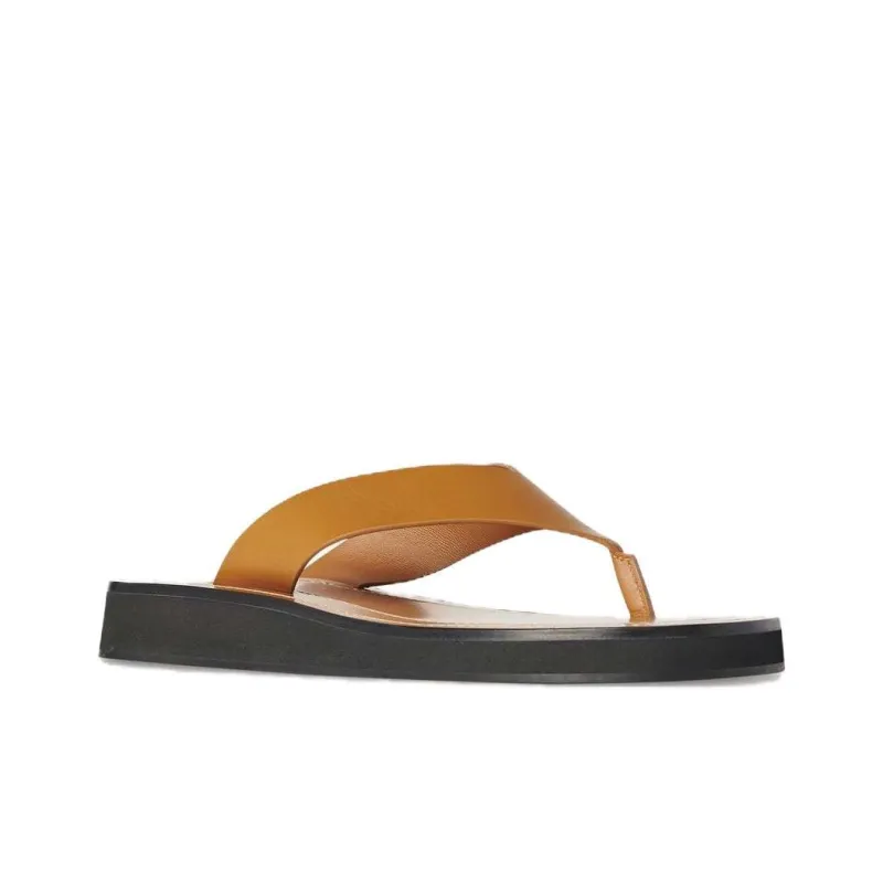 THE ROW Leather Flip Flops-2