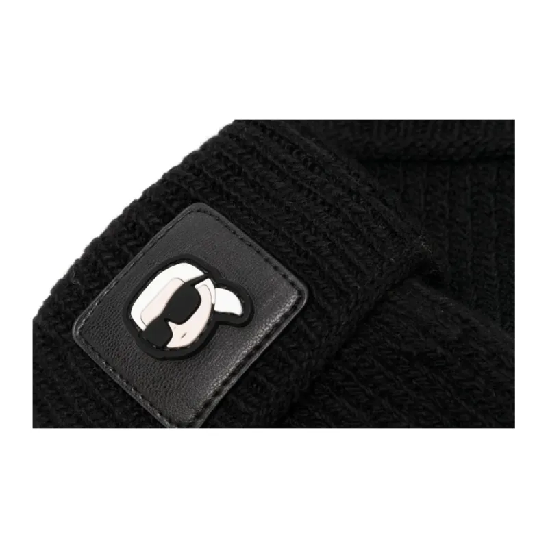 KARL LAGERFELD K/Ikonik Ribbed-knit Fingerless Gloves-2
