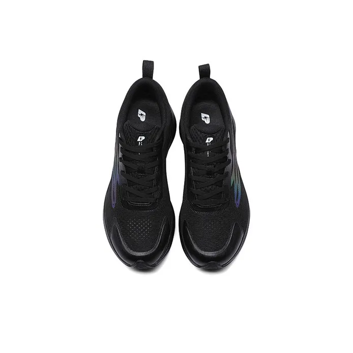 LPMX Cushioning Rebound Support Breathable Slip-Resistant Running Shoes Unisex Black Iridescent-3