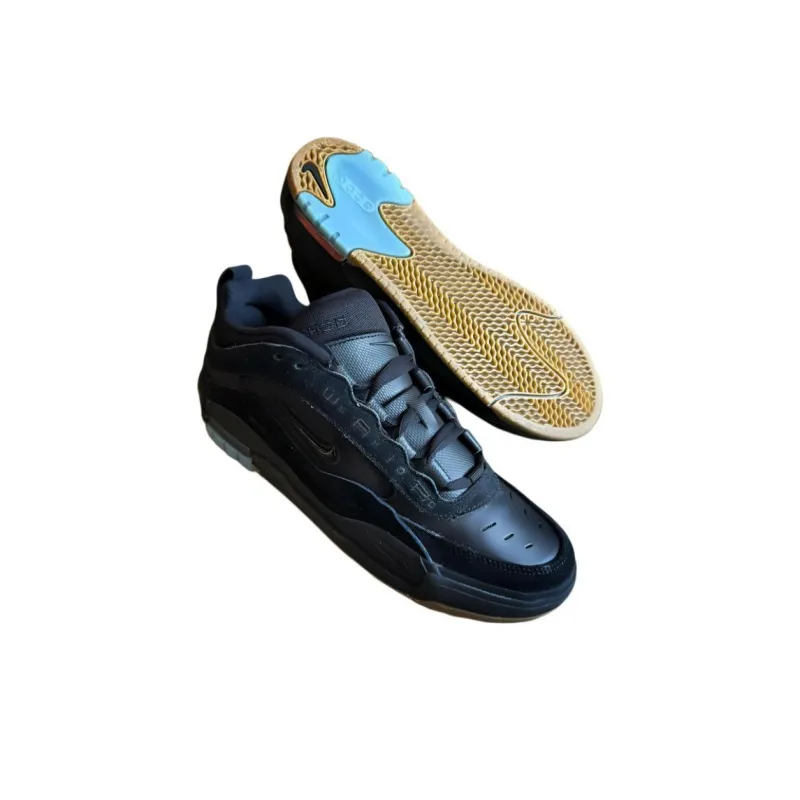 Nike Air Max Ishod 'Black Gum' Slip Resistant Low Top Skateboard Shoes Men's Black-4