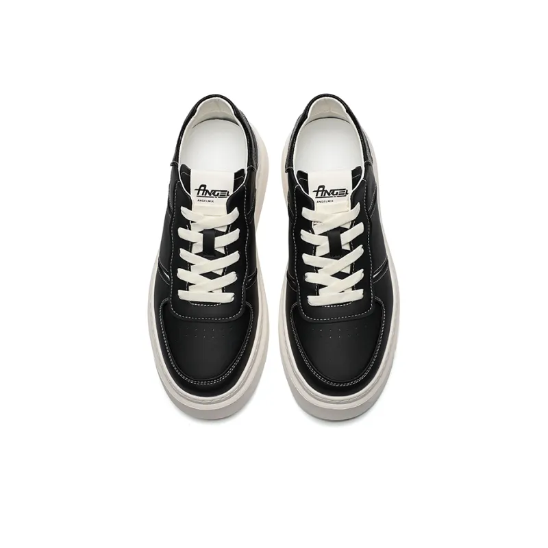 Angelmi Lightweight And Breathable Low Top Skateboard Shoes Men's Black-2