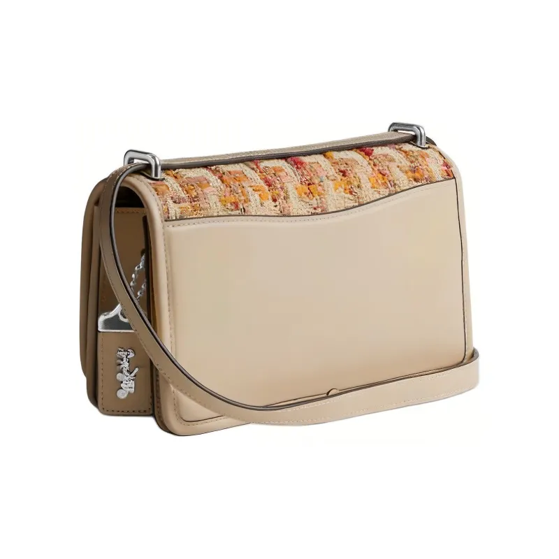 COACH Bandit Fabric With Cow Leather Portable Crossbody Bag, Shoulder Bag Medium Size Women's Orange-1