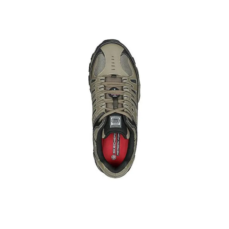 Skechers Work Relaxed Fit Cankton St Shoes 'Olive Green Black'-3
