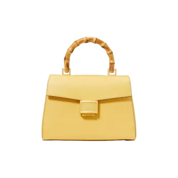 Kate Spade Katy Leather Shoulder Bag Crossbody Bag Handbag Medium Size Women's Yellow