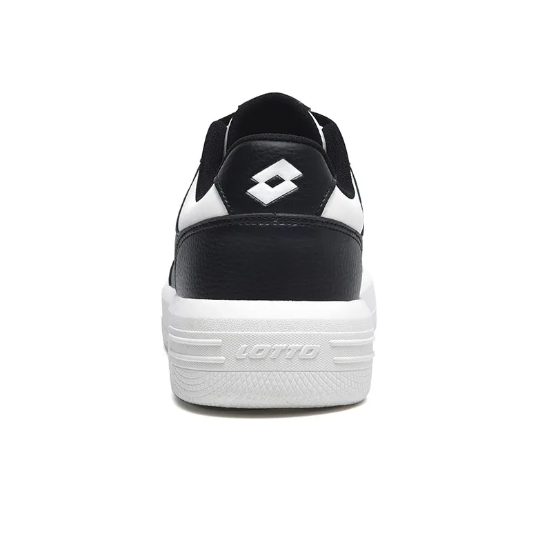 LOTTO Slip Resistant Cushioning Wear Resistant Low Top Skateboard Shoes Men's White Black-2