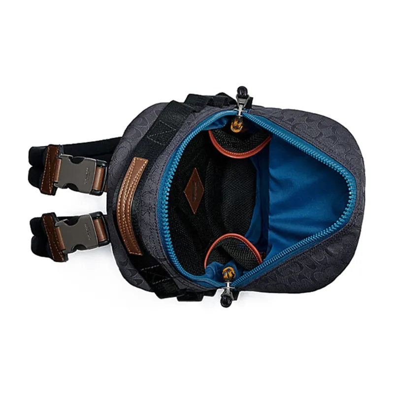 COACH Fabric Double-Sided Backpack Medium Size Women's Blue-2