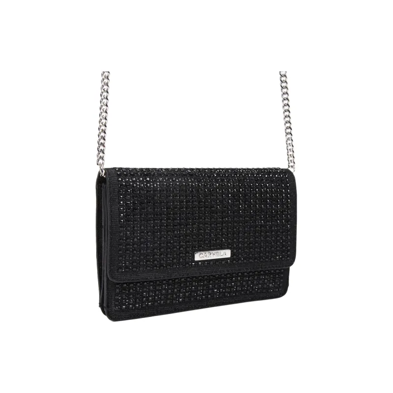 Kurt Geiger London Textile Material One Shoulder Crossbody Clutches Women's Black-1