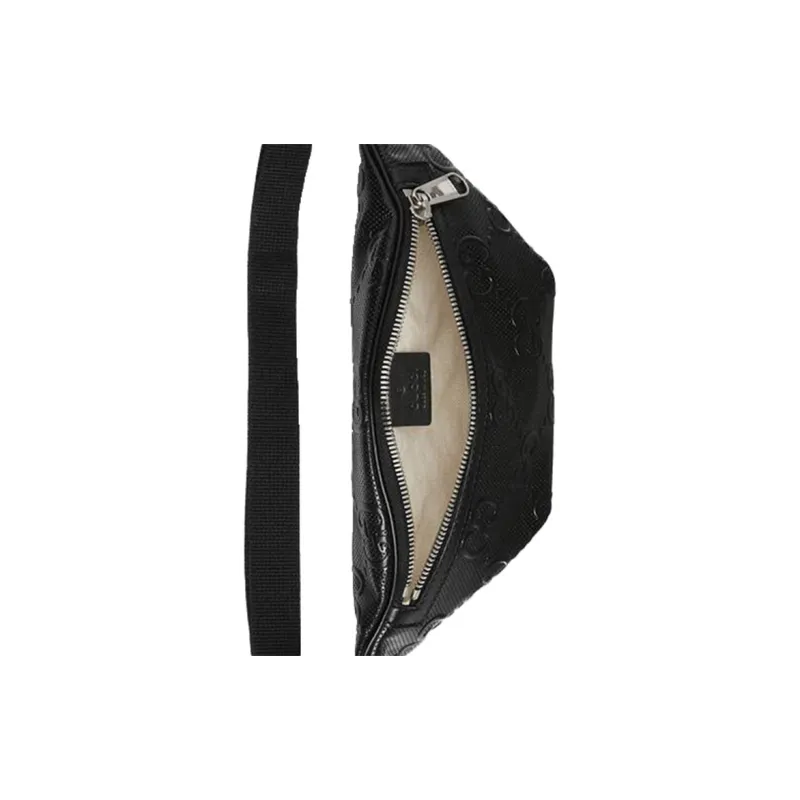 GUCCI Leather Shoulder Bag Crossbody Bag Sling Bag Fanny Pack Regular Unisex Black-7