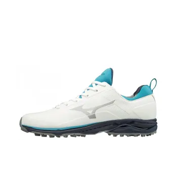 Mizuno Wave Cadence Spikeless Cushioning Anti-Slip Wear-Resistant Breathability Low-Top Golf Shoes Men's White Green