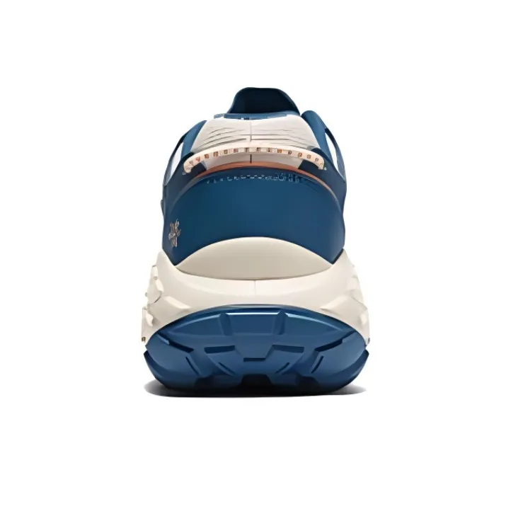 Skechers Sport Cushioned Slip Resistant Low Top Casual Running Shoes Men's Beige Blue-3