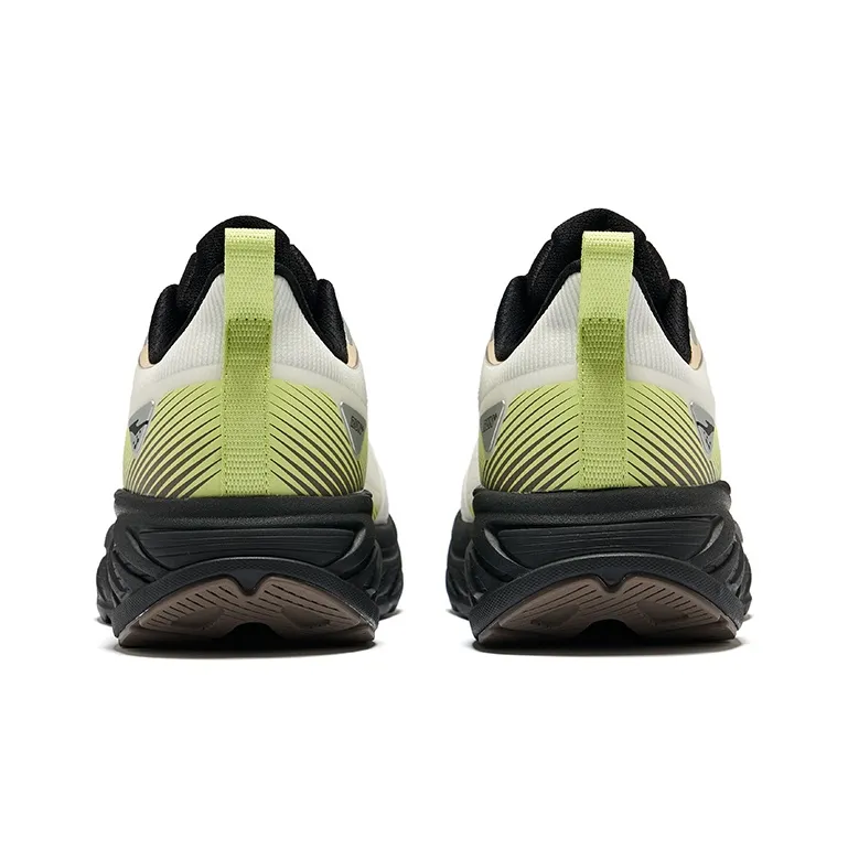 Erke Durable Breathable Low-Top Running Shoes Men's Microcrystal White Wheat Green-4