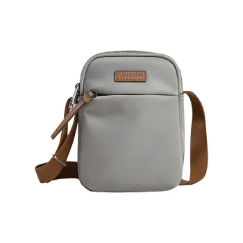 LEFF Recyclable Parachute Fabric Small Square Bag, Canvas Bag, Shoulder Bag, Crossbody Bag Regular Women's Gray