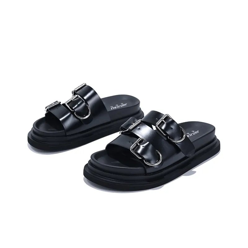 Junjali Slide Slippers Women's Silver/Black-3