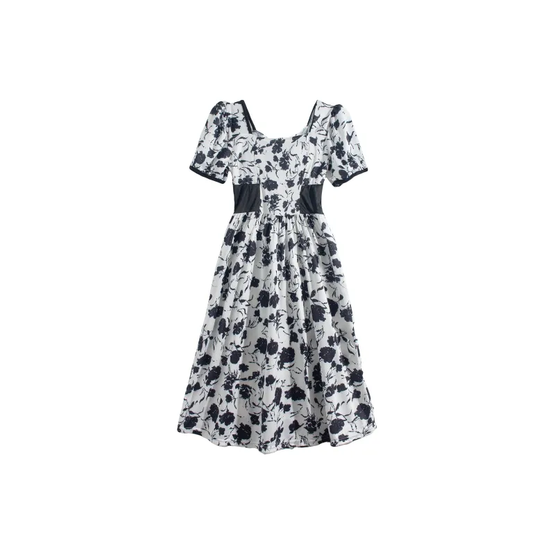 RTNH Short Sleeved Dresses Women's White-1