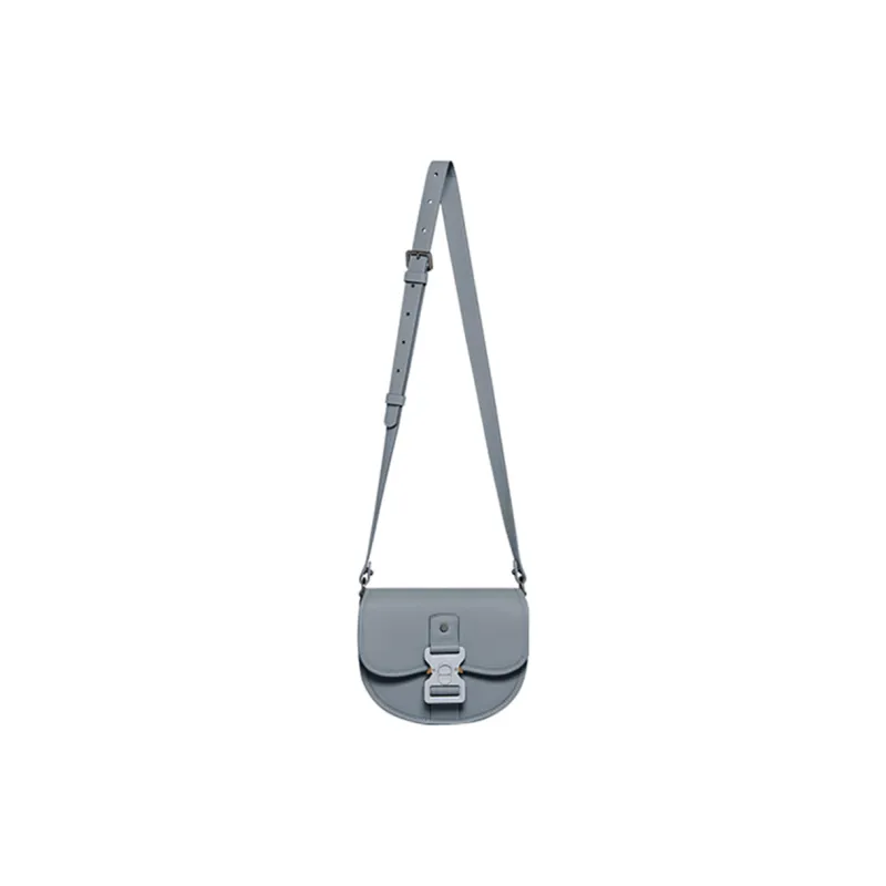 DIOR Grained Calfskin Messenger Bag Shoulder Bag Crossbody Bag Mini Men's Blue-4