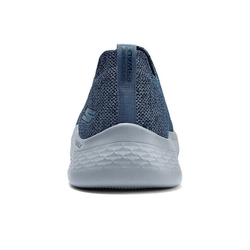 Skechers Cushioned Wear Resistant Breathable Rebound Low Top Casual Shoes Men's Blue-4
