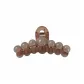 Brown Round Bead Medium Size Claw Clip