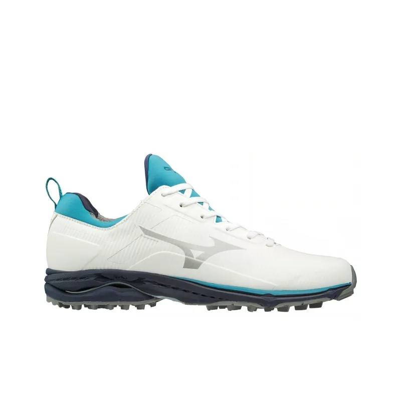 Mizuno Wave Cadence Spikeless Cushioning Anti-Slip Wear-Resistant Breathability Low-Top Golf Shoes Men's White Green-1