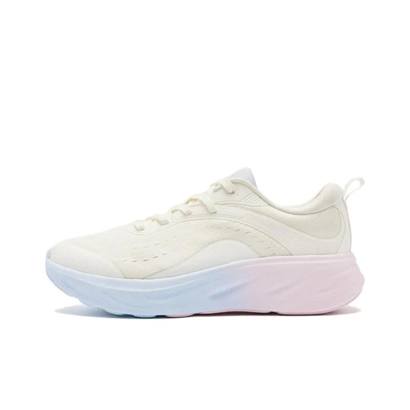 QIAODAN Durable Breathable Low-Top Casual Shoes Women's Ivory Morning Light Pink-0
