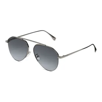 FENDI Irregular Shape Sunglasses Men's Silver